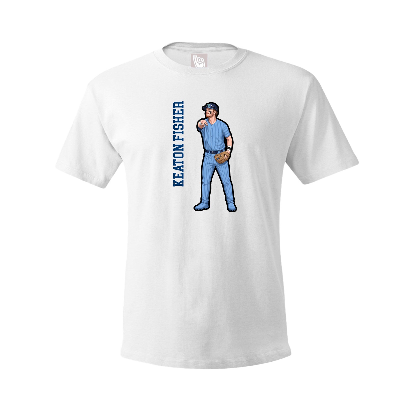 Youth Tee — Name Vertical in White