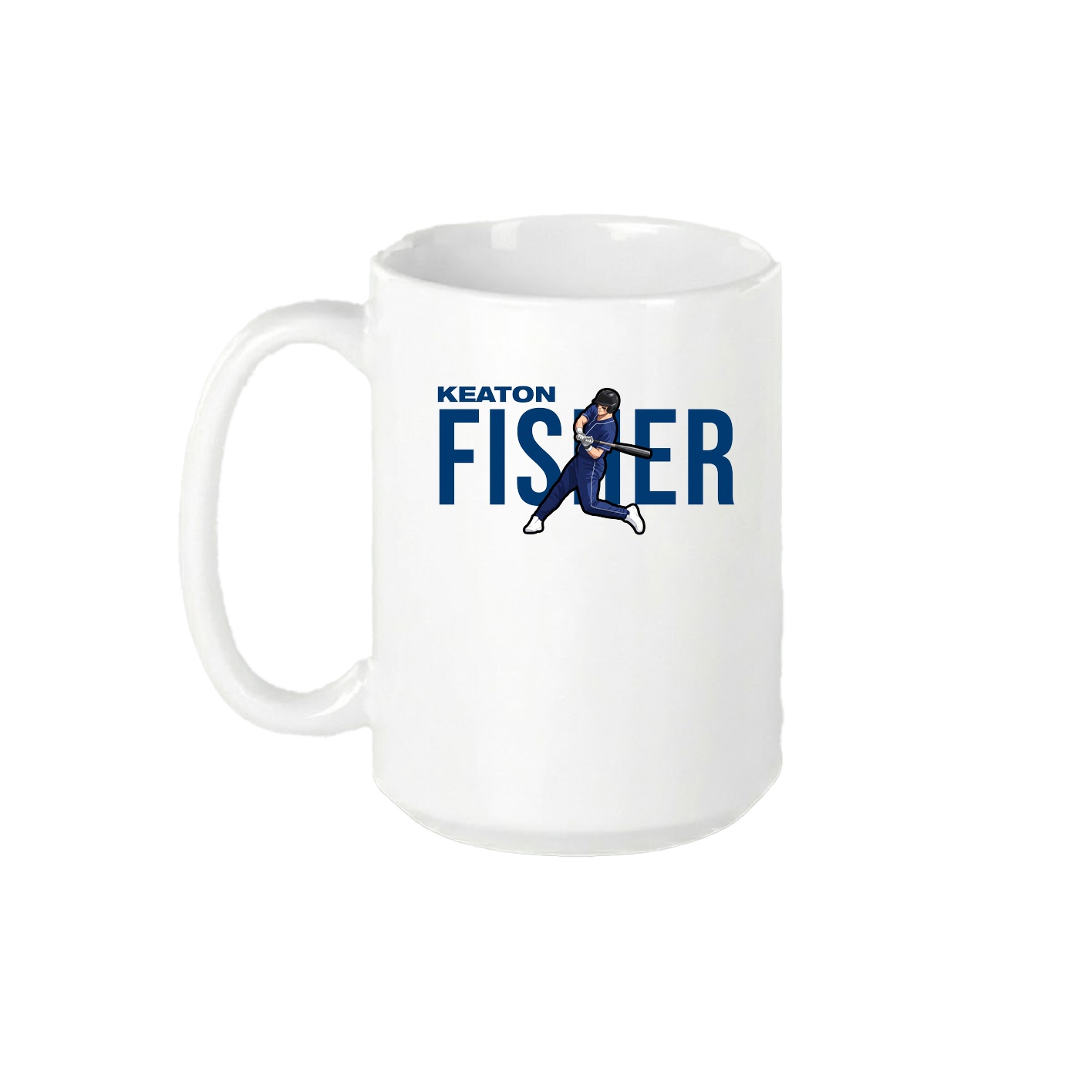 15oz Coffee Mug — Player Name in White