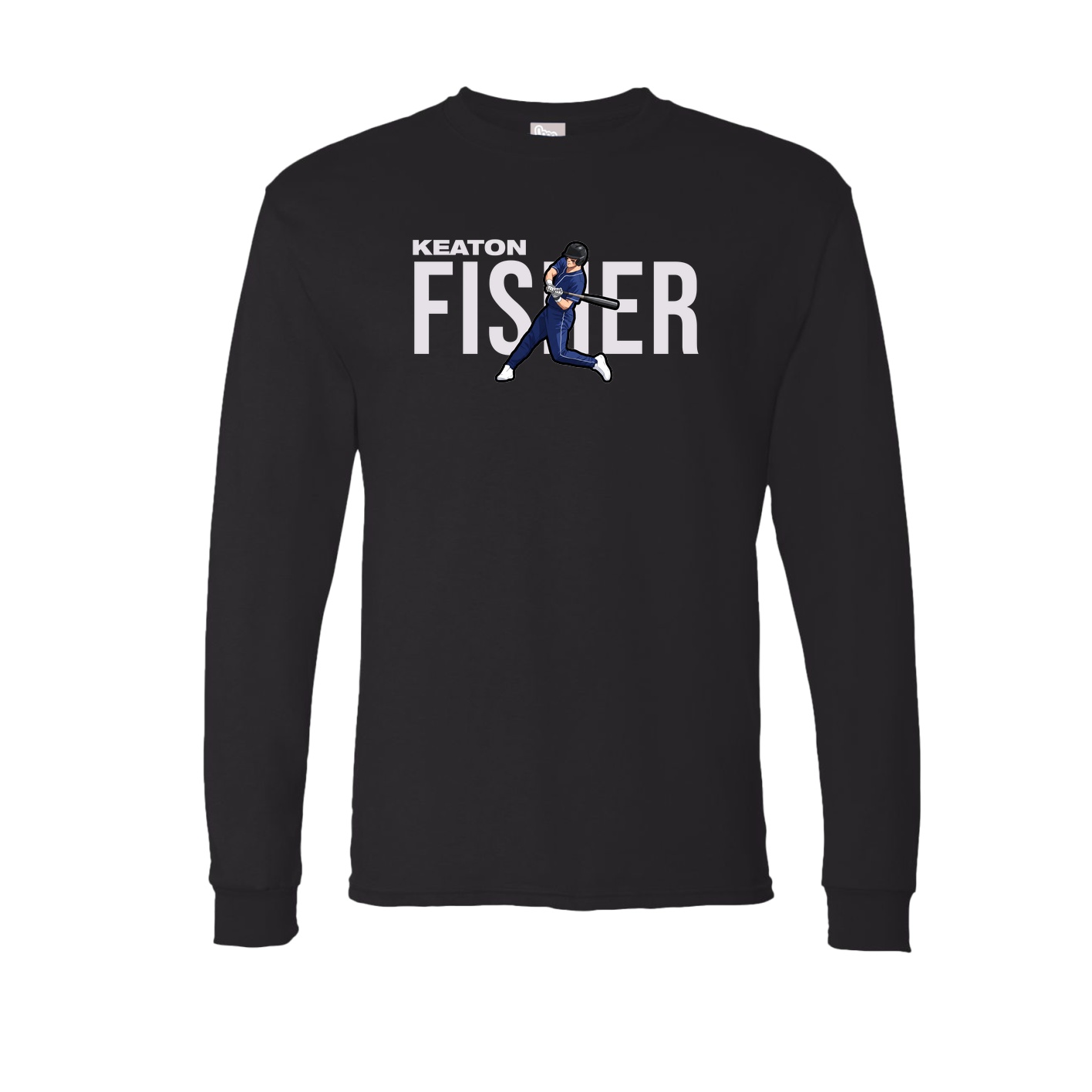 Long Sleeve Tee — Player Name in Black