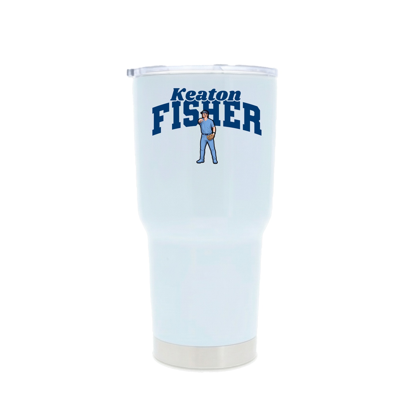 30oz Stainless Steel Tumbler — Signature Arch in White