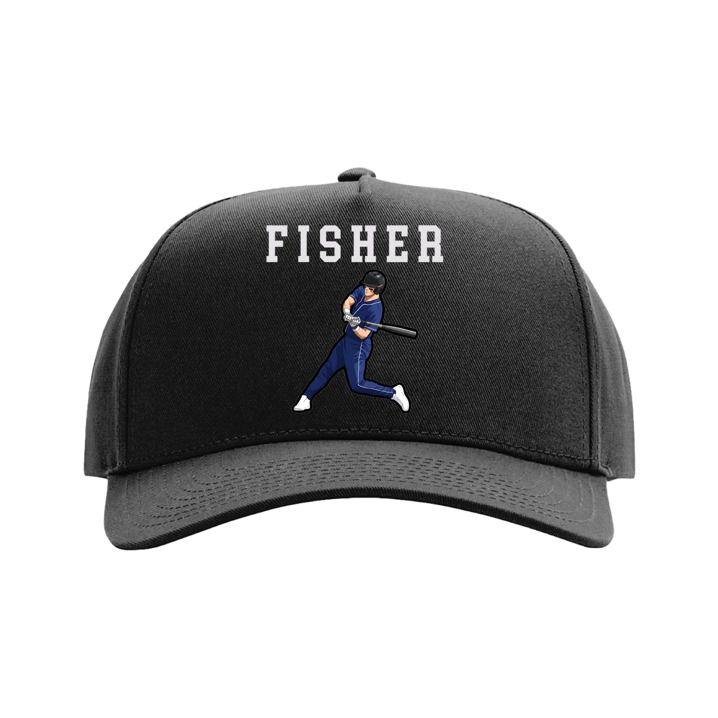 Full Fabric Five-Panel Champ Cap — Shirsey in Black