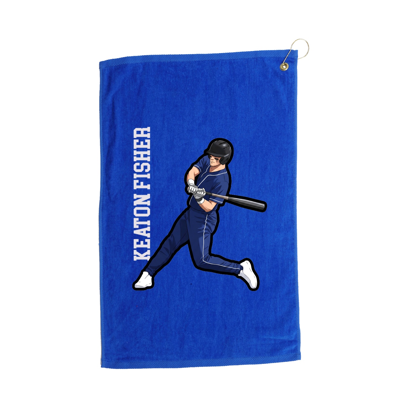 Golf Towel — Name Vertical in Royal