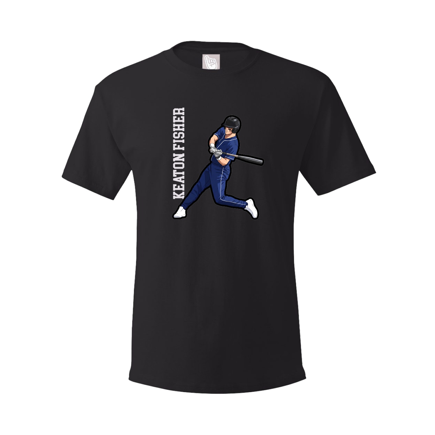 Youth Tee — Name Vertical in Black