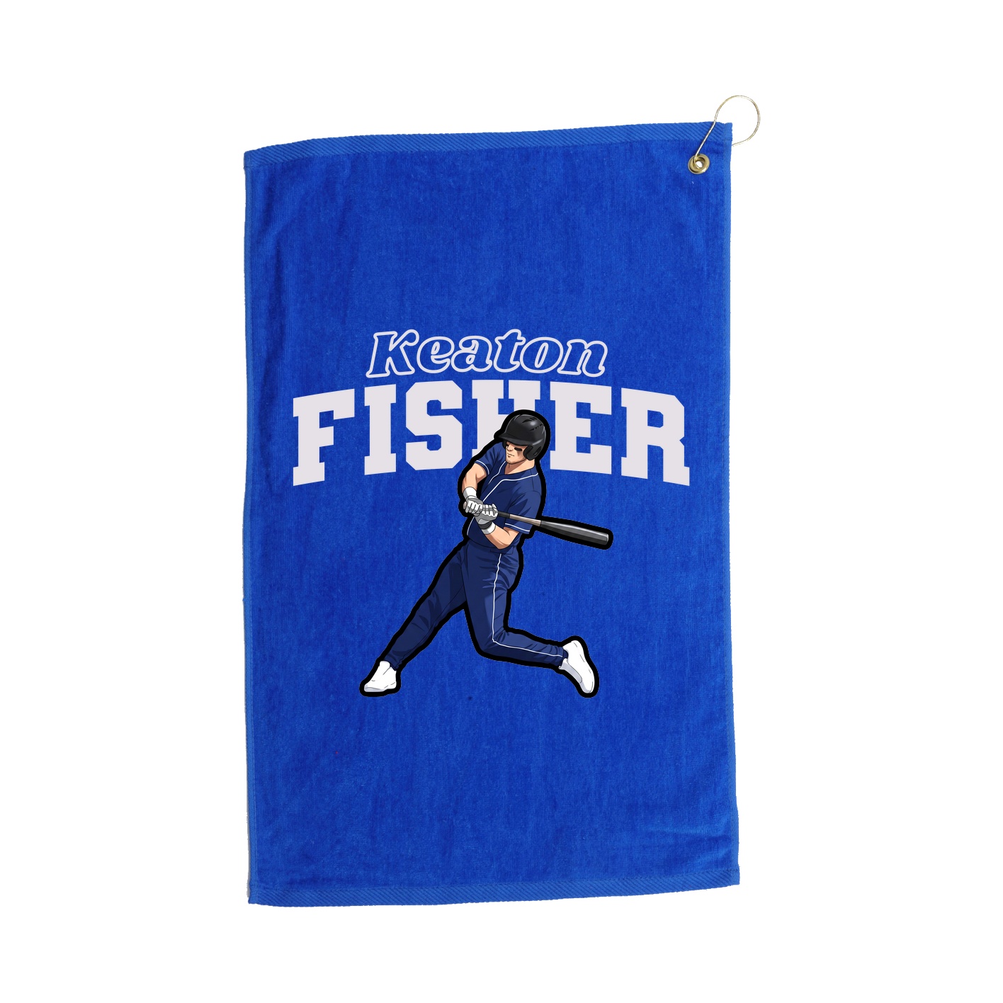 Golf Towel — Name Arch in Royal