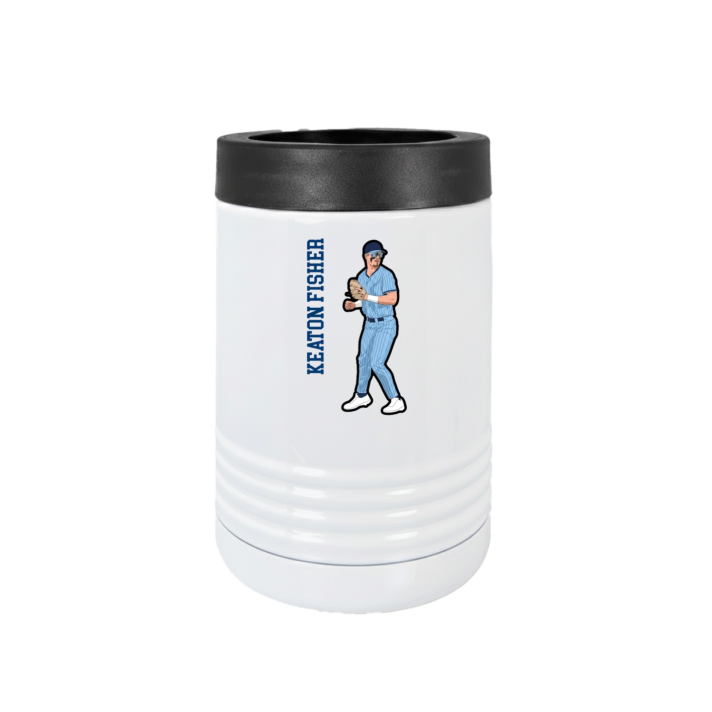 Beverage Holder — Name Vertical in White
