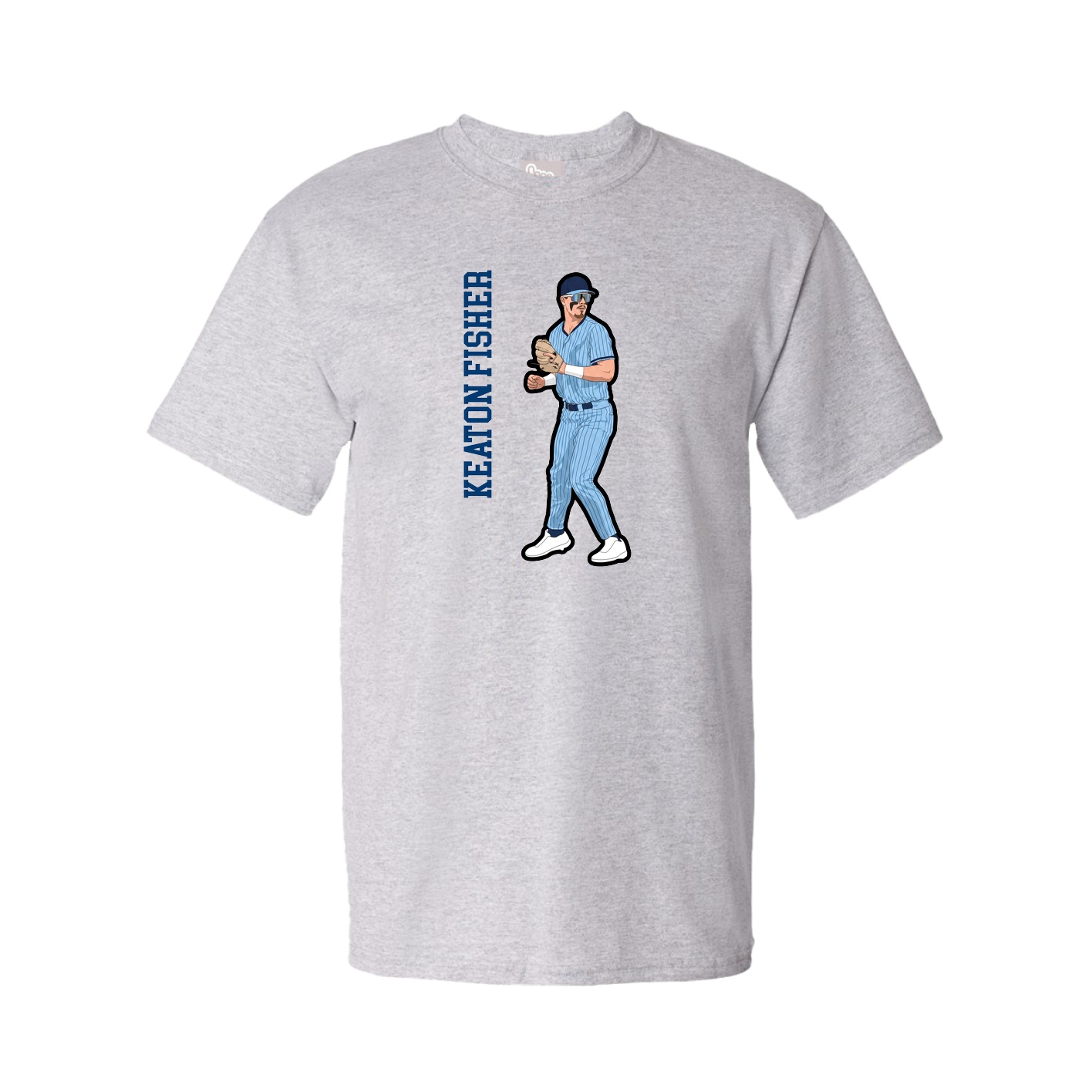Tee — Name Vertical in Grey