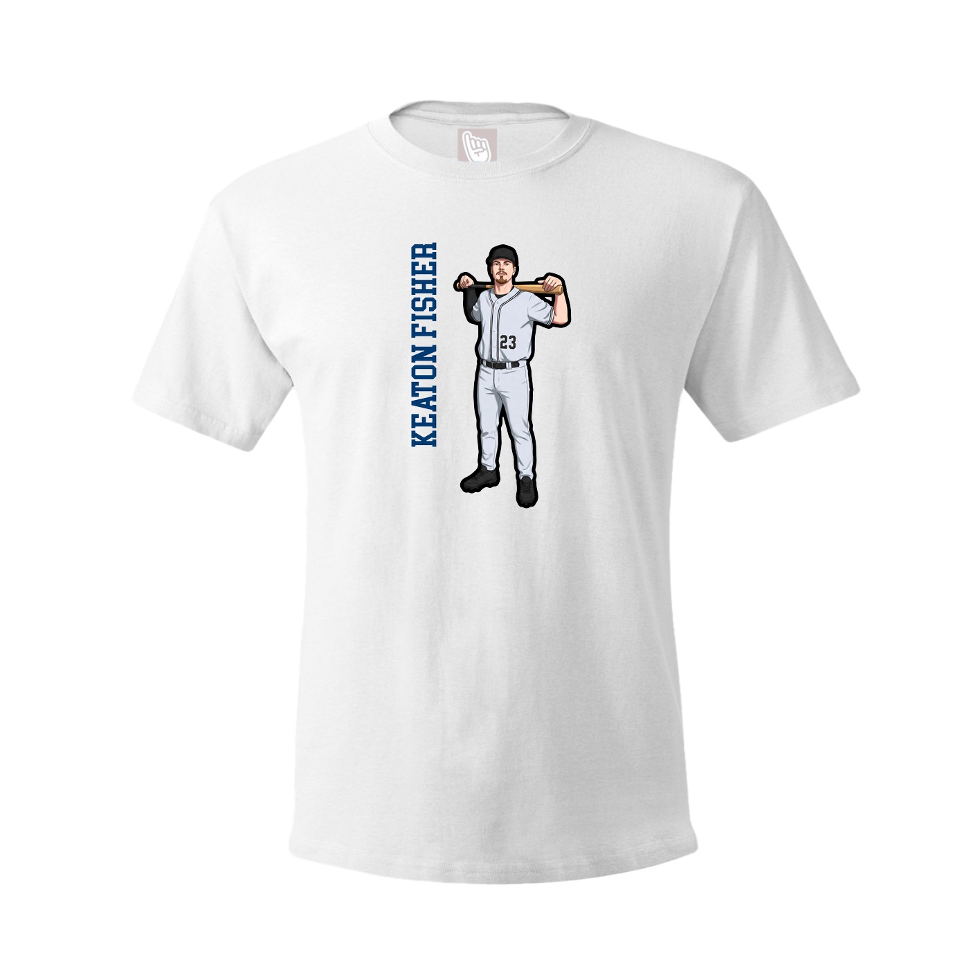 Tee — Name Vertical in White