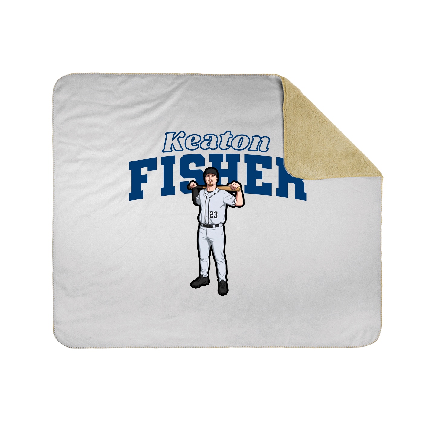 Throw Blanket — Name Arch in White