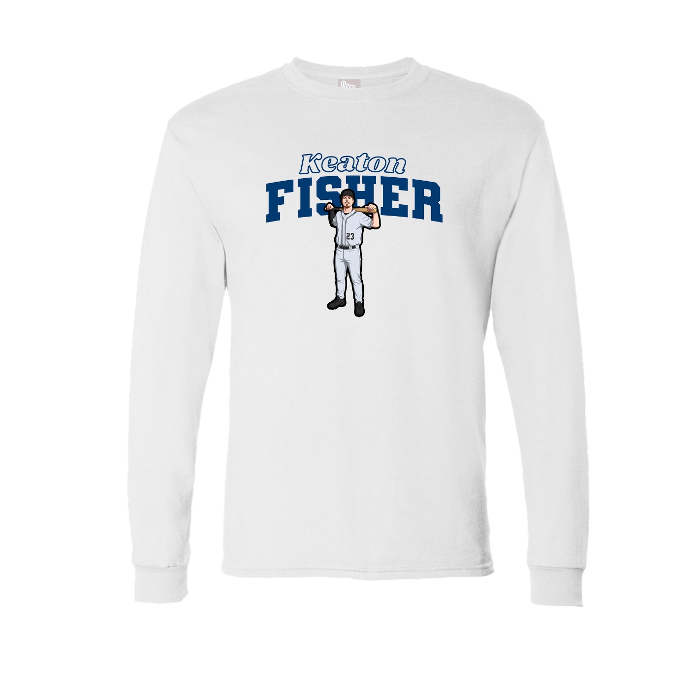 Long Sleeve Tee — Name Arch in White