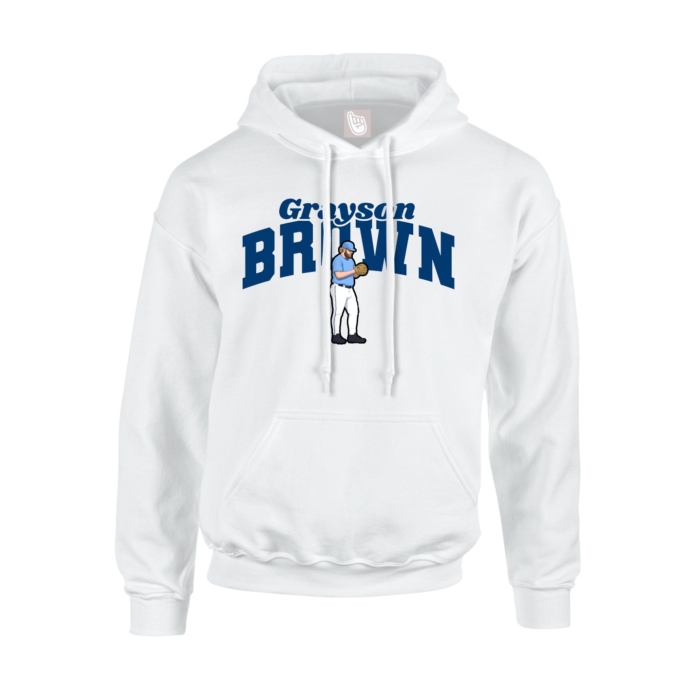 Hoodie — Signature Arch in White