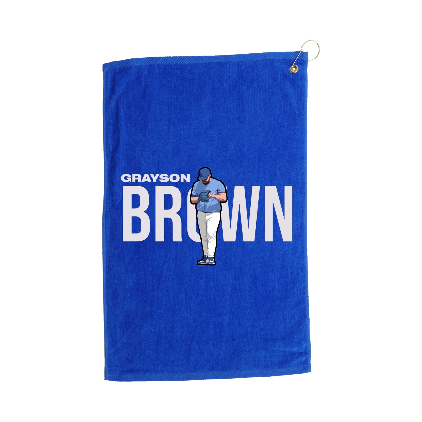 Golf Towel — Player Name in Royal