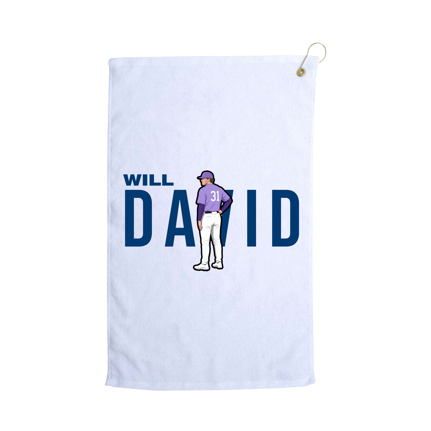 Golf Towel — Player Name in White