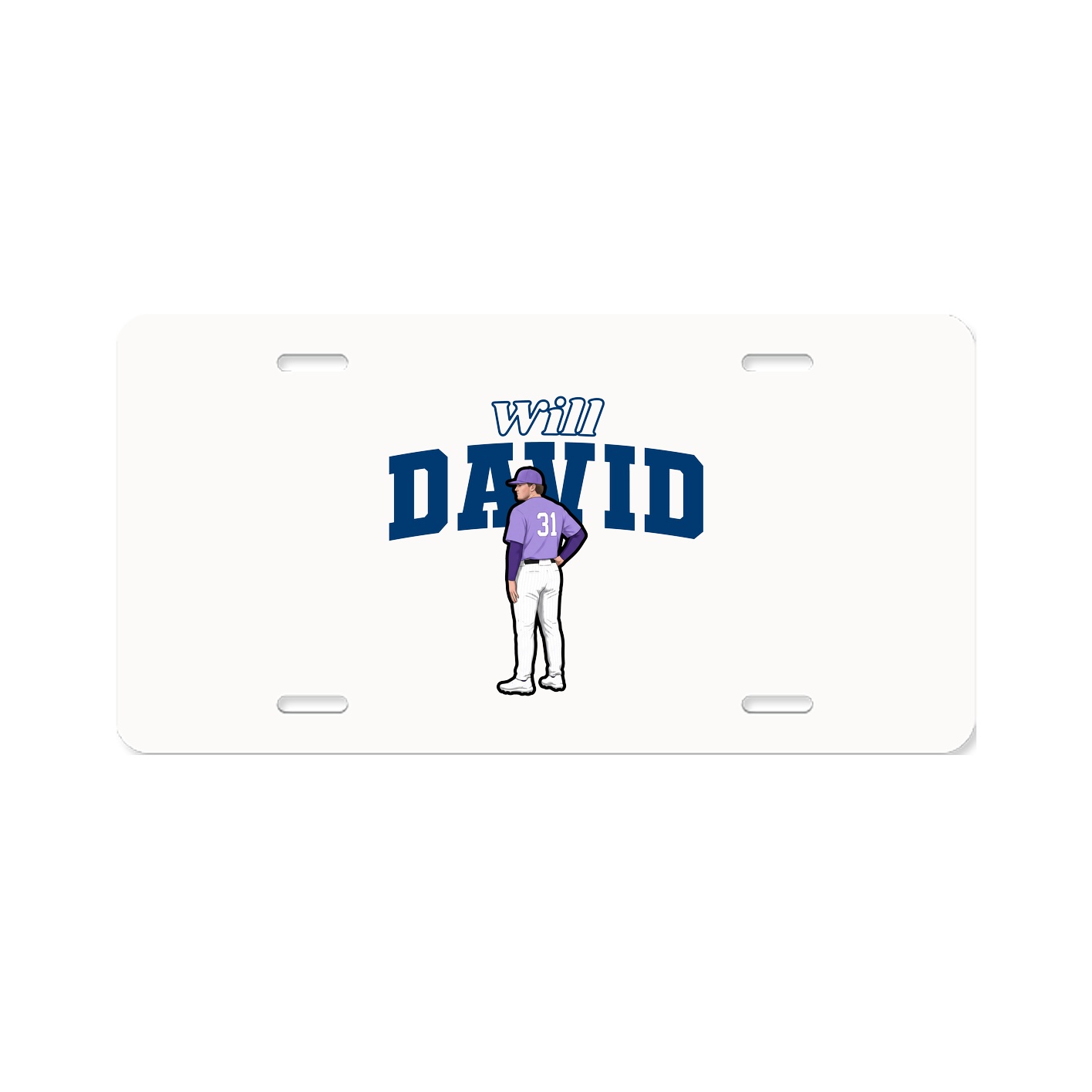 License Plate — Name Arch in Classic
