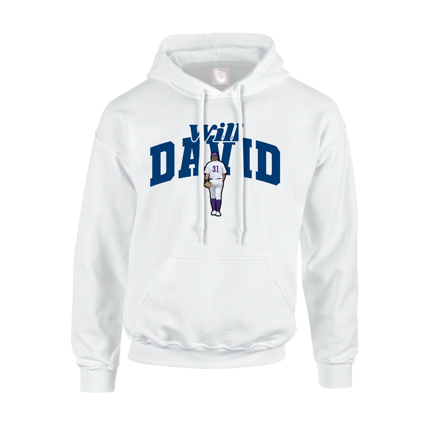 Hoodie — Signature Arch in White