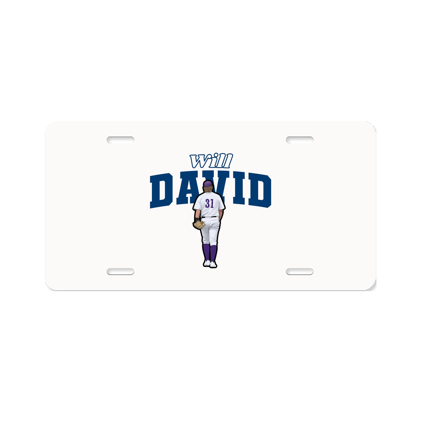License Plate — Name Arch in Classic