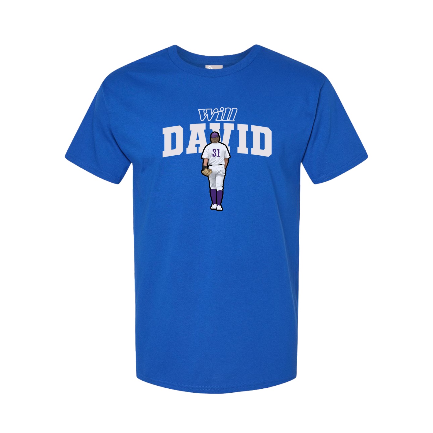Youth Tee — Name Arch in Royal