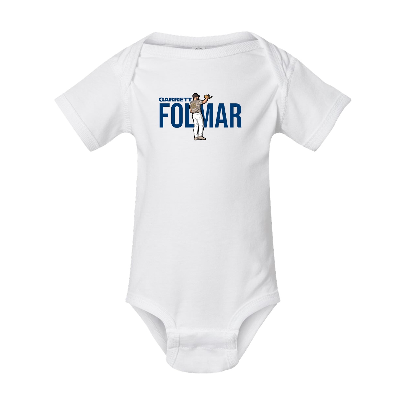 Baby Onesie — Player Name in White