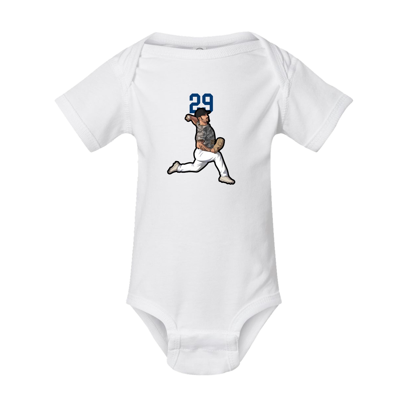 Baby Onesie — Number Top in White