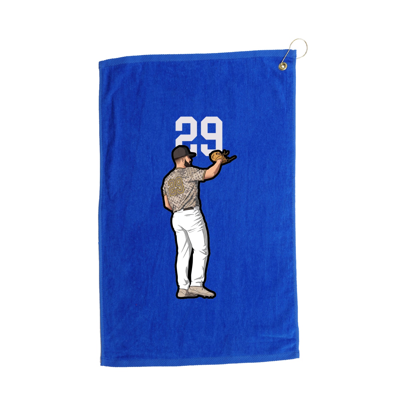 Golf Towel — Number Top in Royal