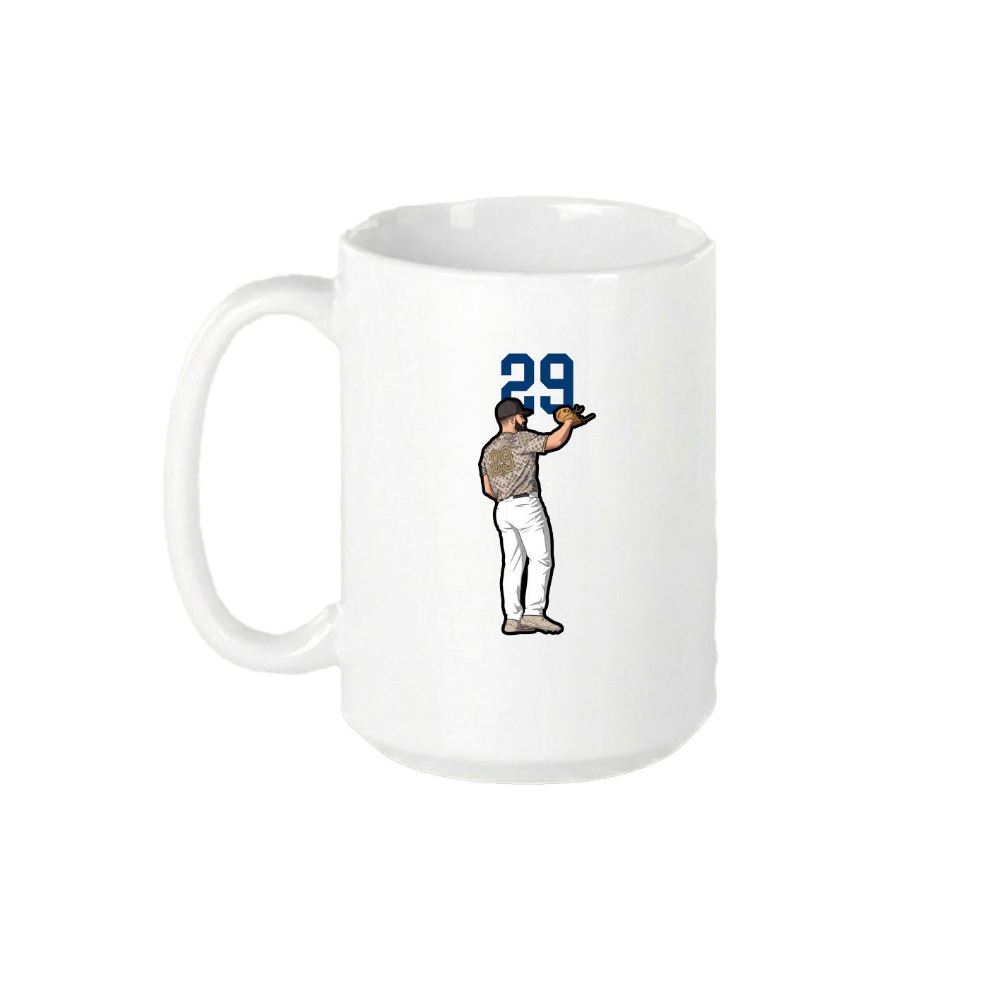 15oz Coffee Mug — Number Top in White