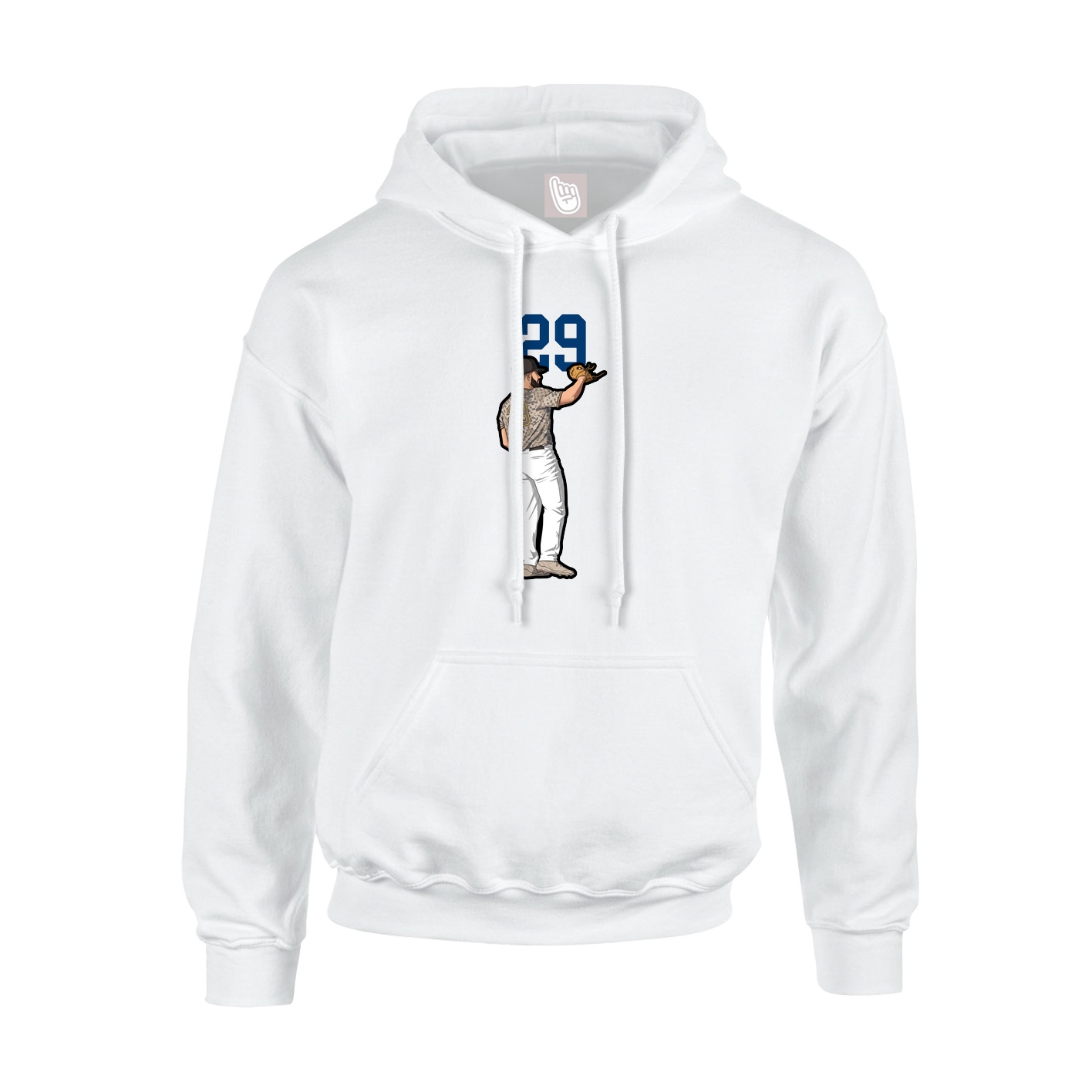 Hoodie — Number Top in White