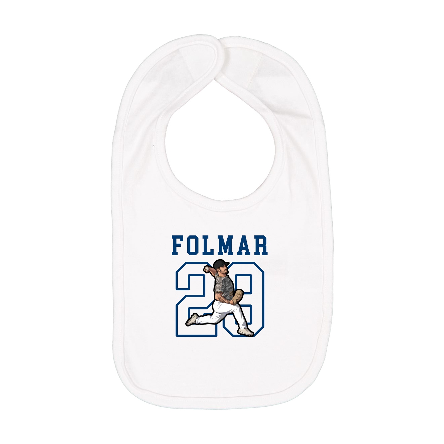Infant Bib — Shirsey in White