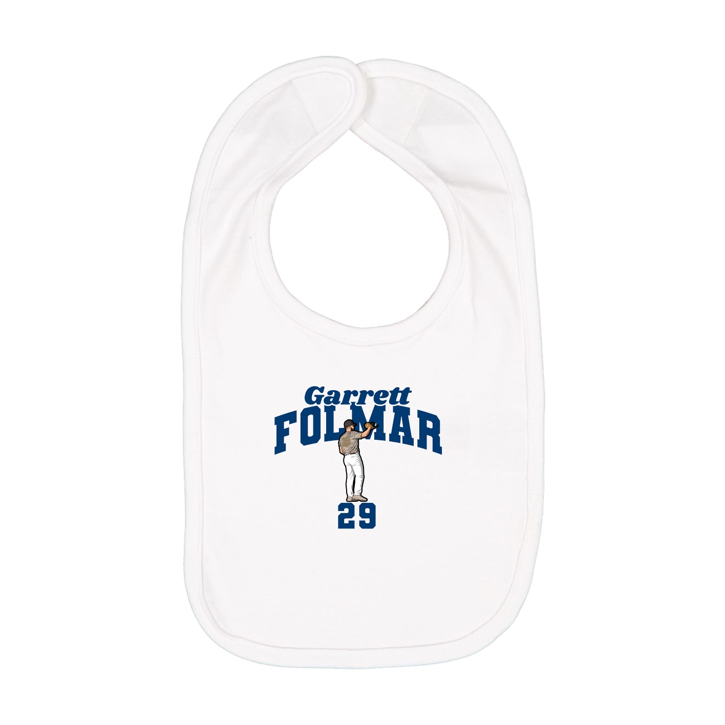 Infant Bib — Signature Arch in White