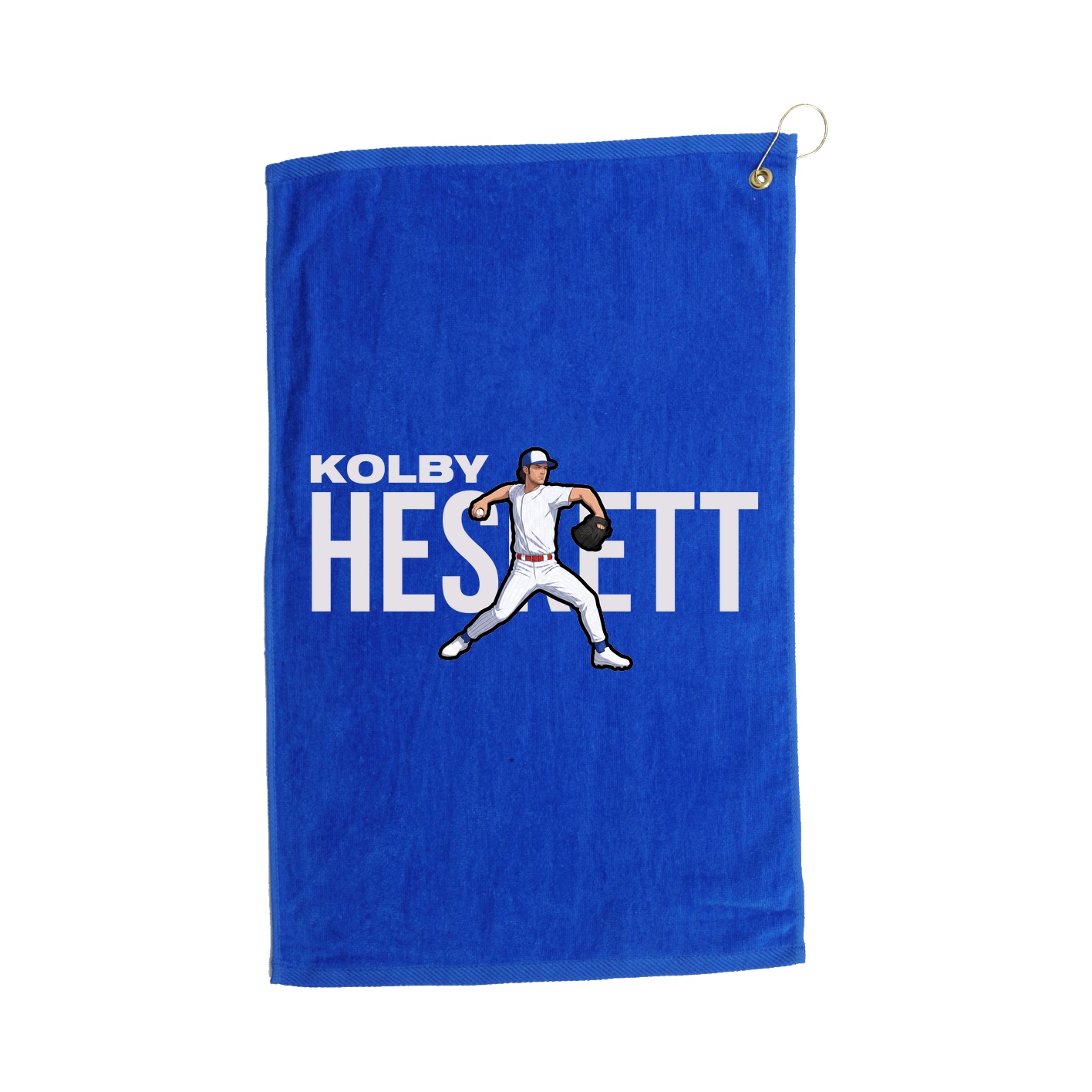 Golf Towel — Player Name in Royal