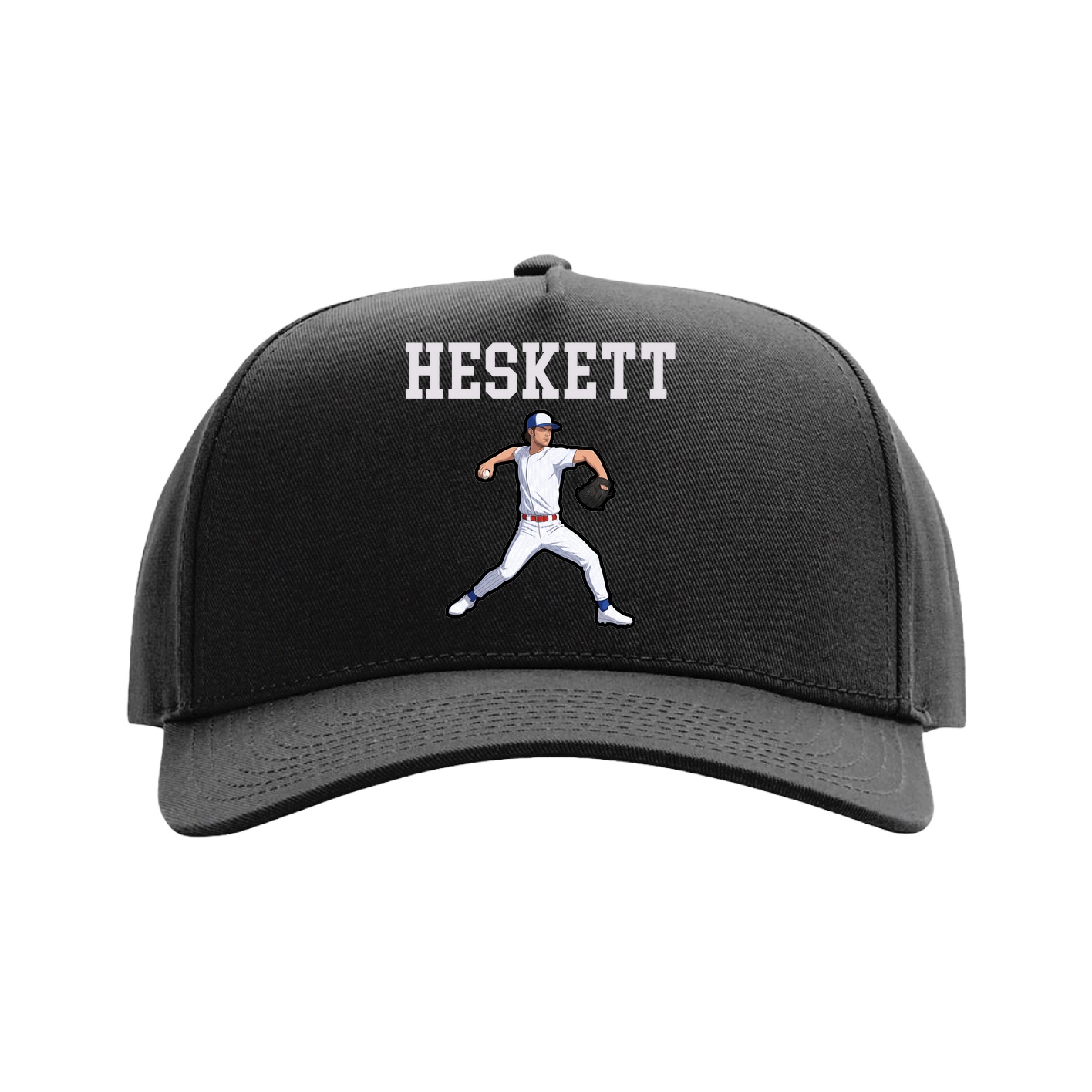 Full Fabric Five-Panel Champ Cap — Shirsey in Black