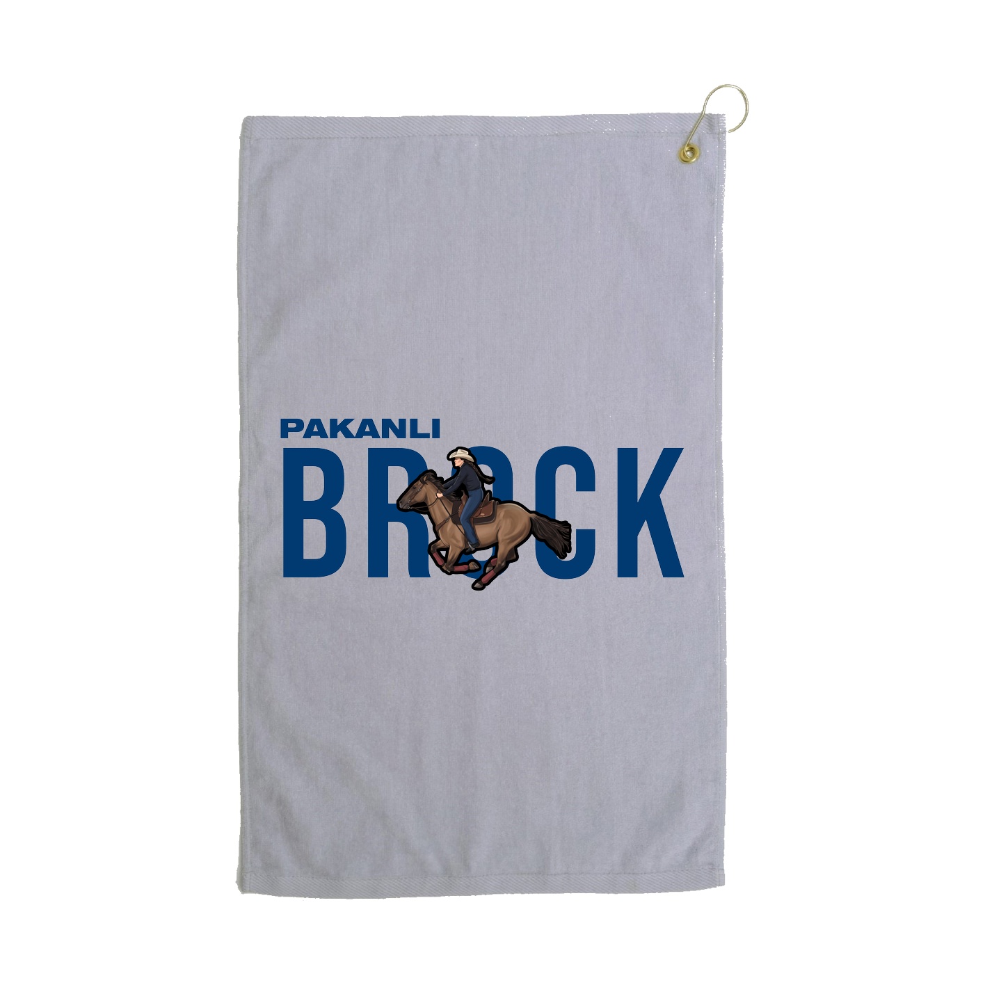 Golf Towel — Player Name in Grey