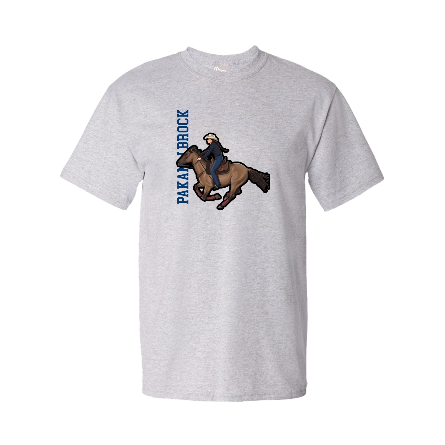 Youth Tee — Name Vertical in Grey