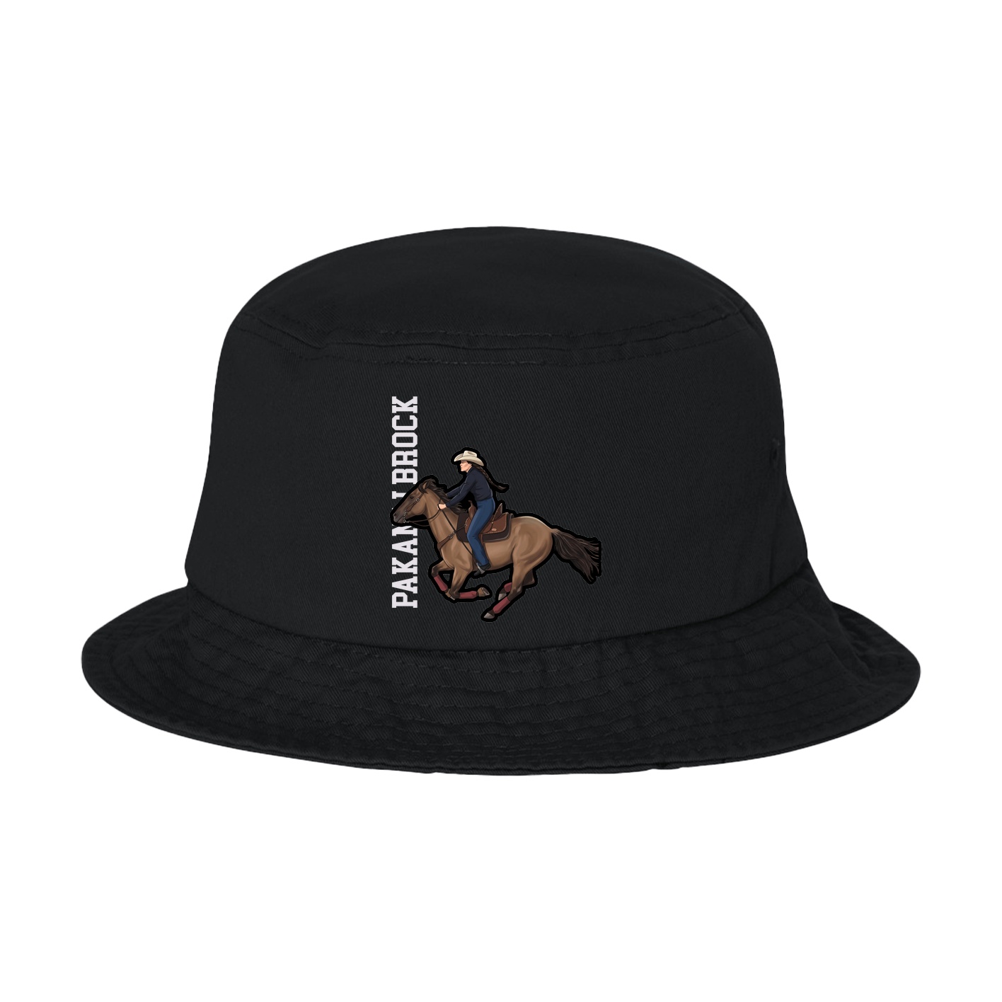 Bucket Cap — Name Vertical in Black