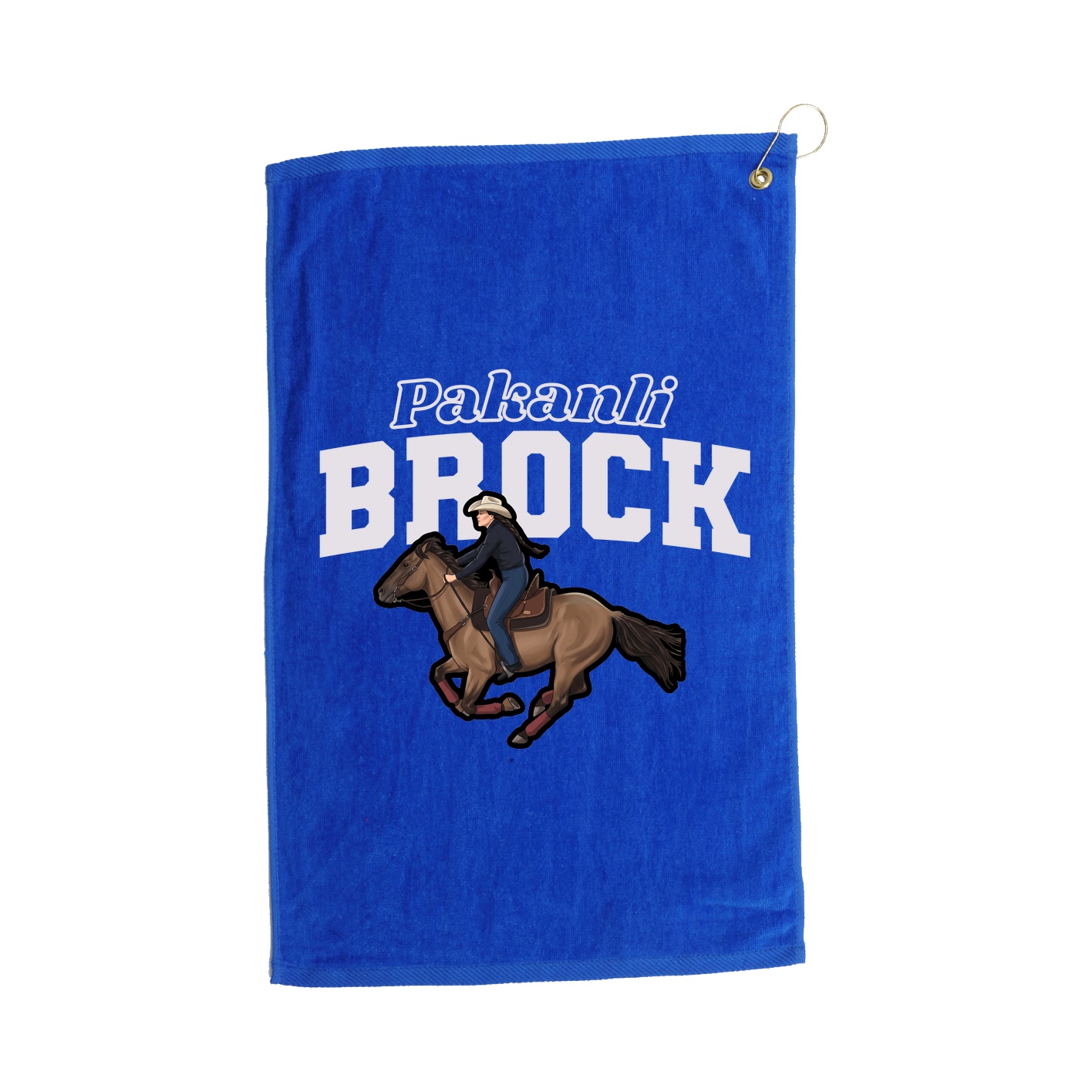 Golf Towel — Name Arch in Royal