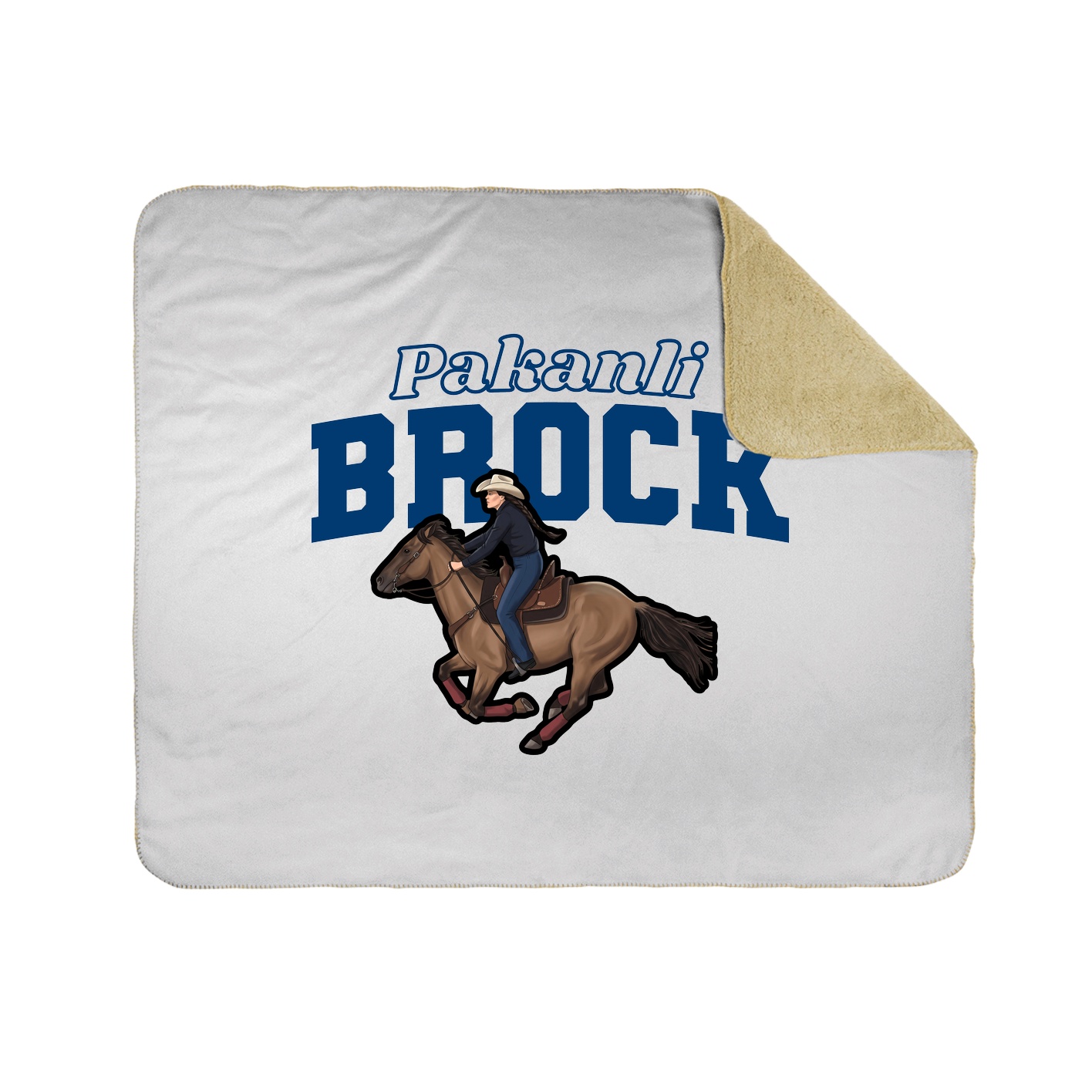 Throw Blanket — Name Arch in White