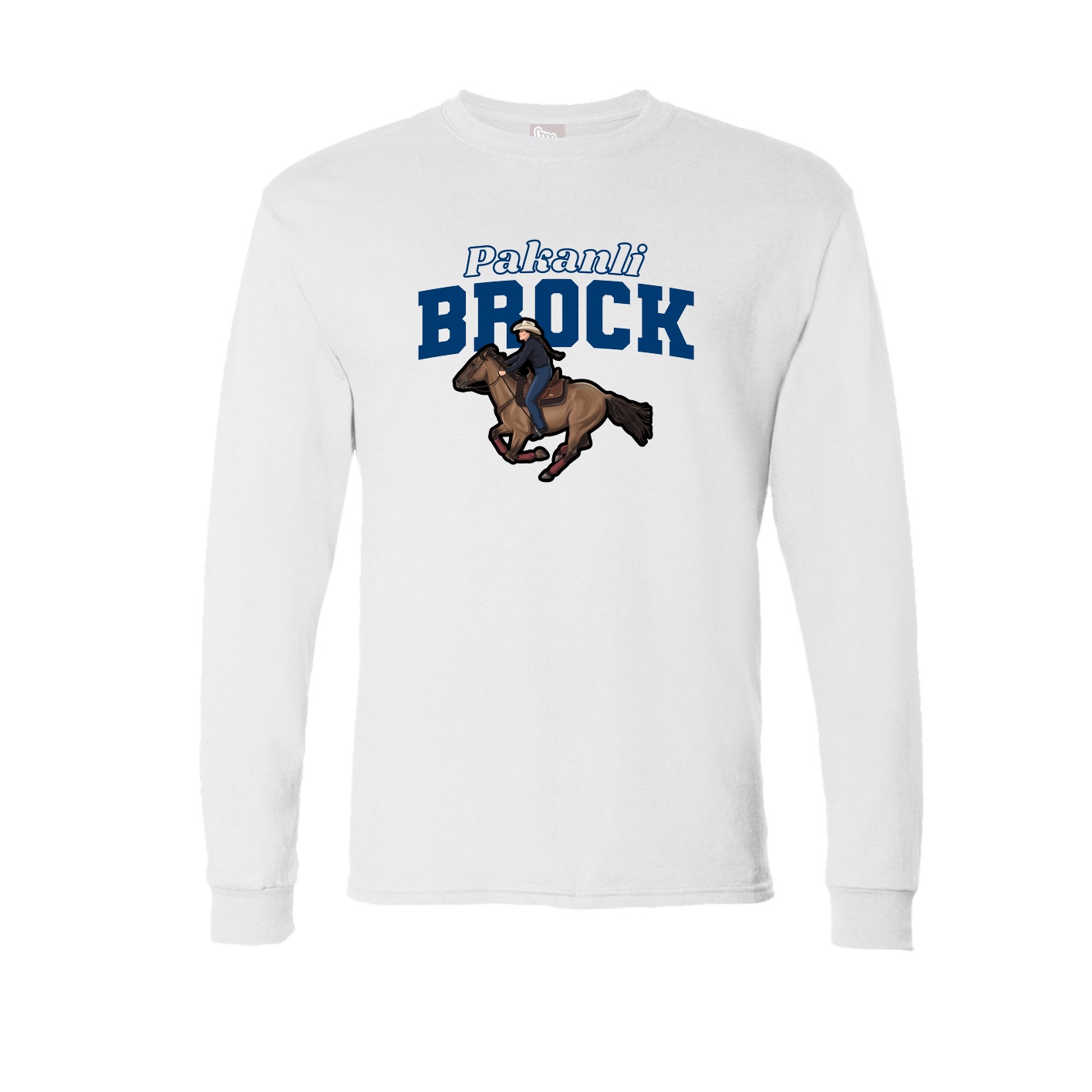Long Sleeve Tee — Name Arch in White