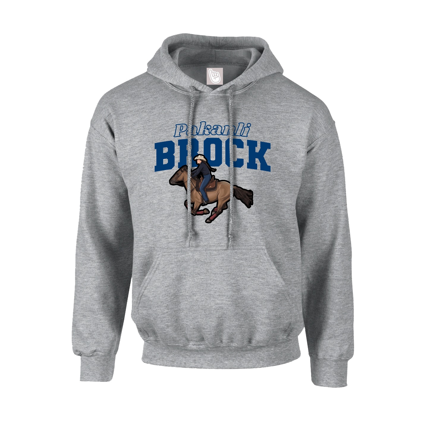 Youth Hoodie — Name Arch in Grey