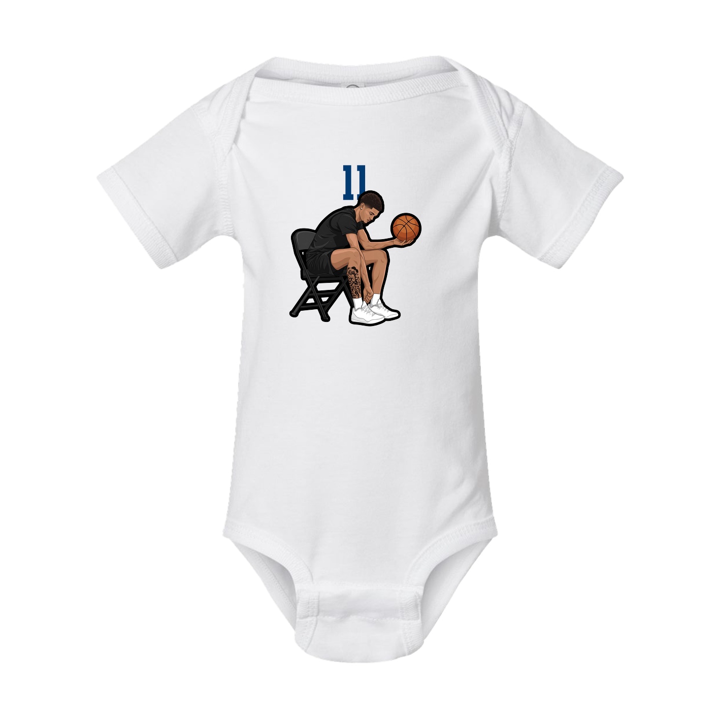 Baby Onesie — Number Top in White