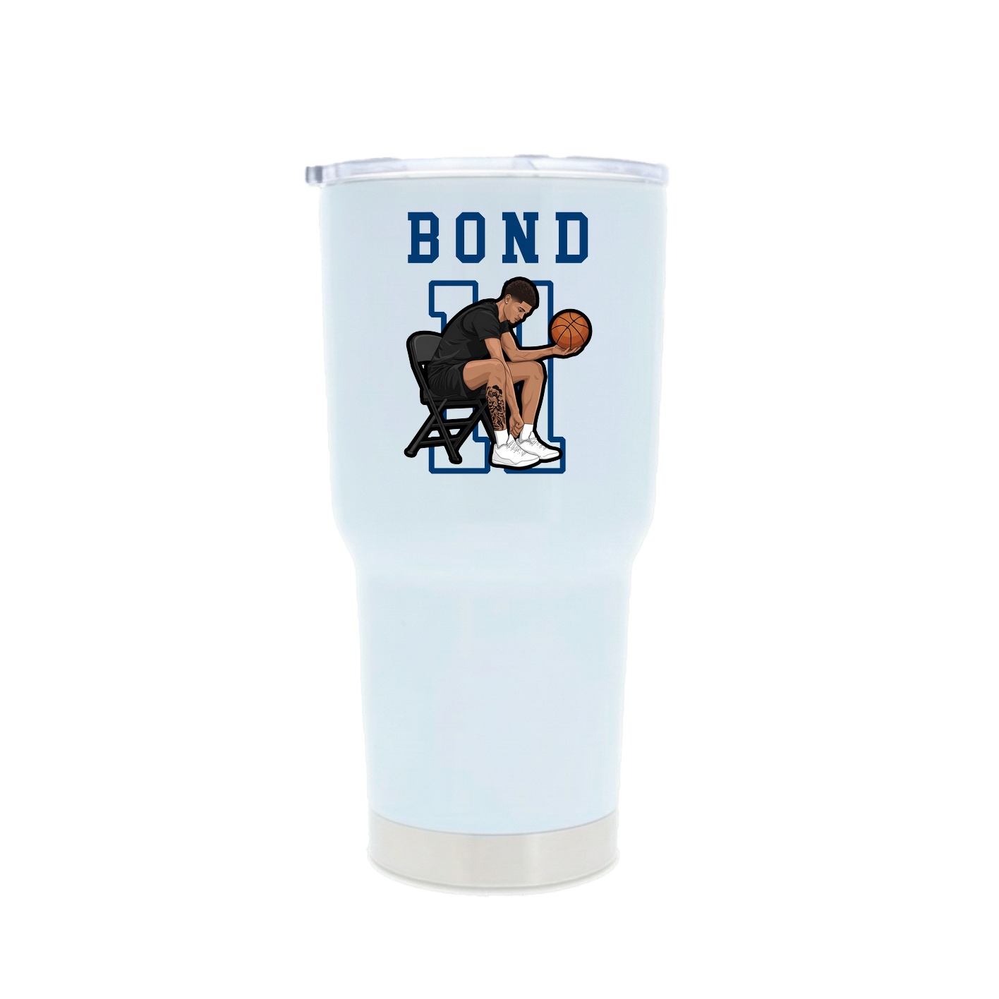 30oz Stainless Steel Tumbler — Shirsey in White