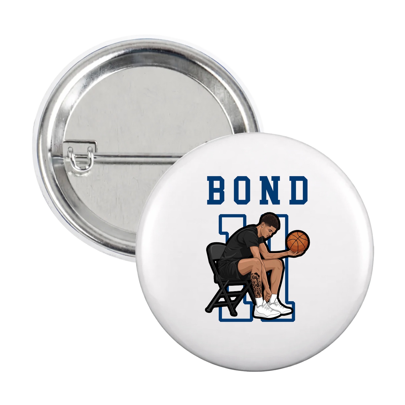 Game Day Button — Shirsey in White