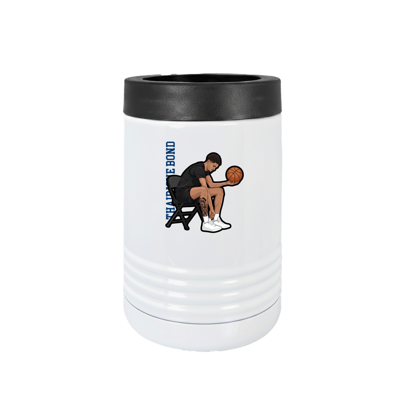 Beverage Holder — Name Vertical in White
