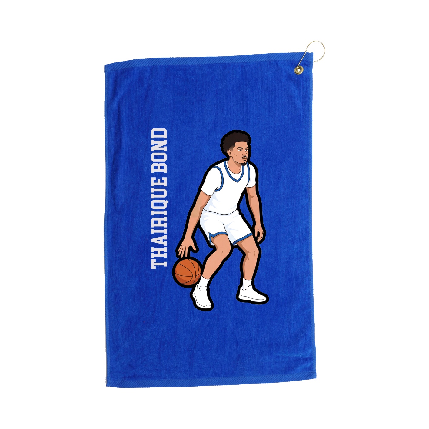 Golf Towel — Name Vertical in Royal