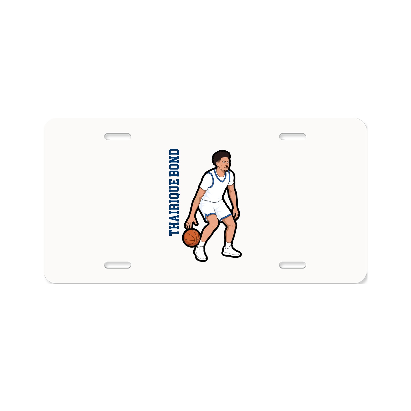 License Plate — Name Vertical in Classic