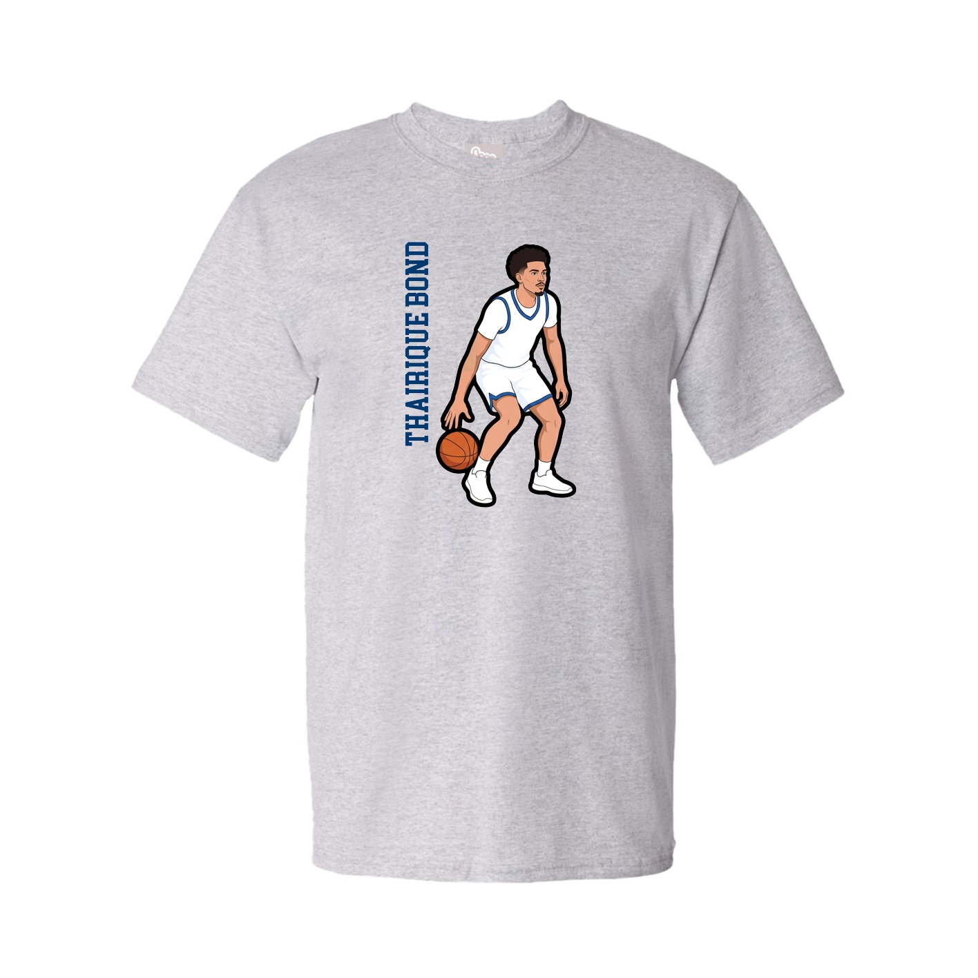 Tee — Name Vertical in Grey
