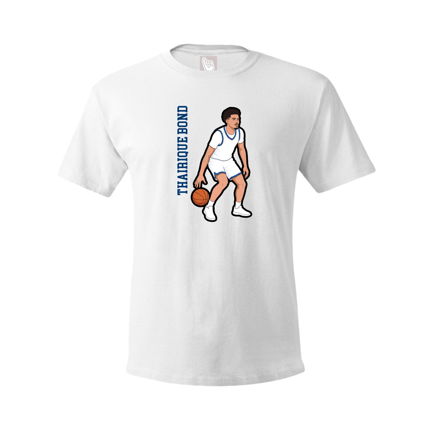 Youth Tee — Name Vertical in White