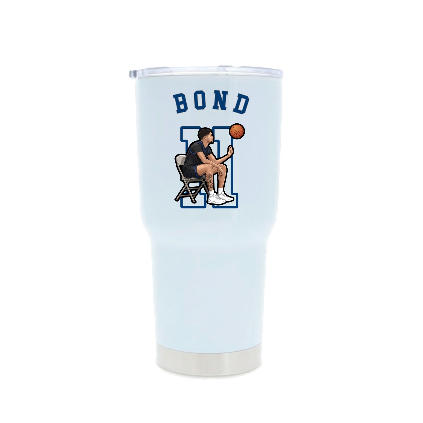 30oz Stainless Steel Tumbler — Shirsey Arch in White