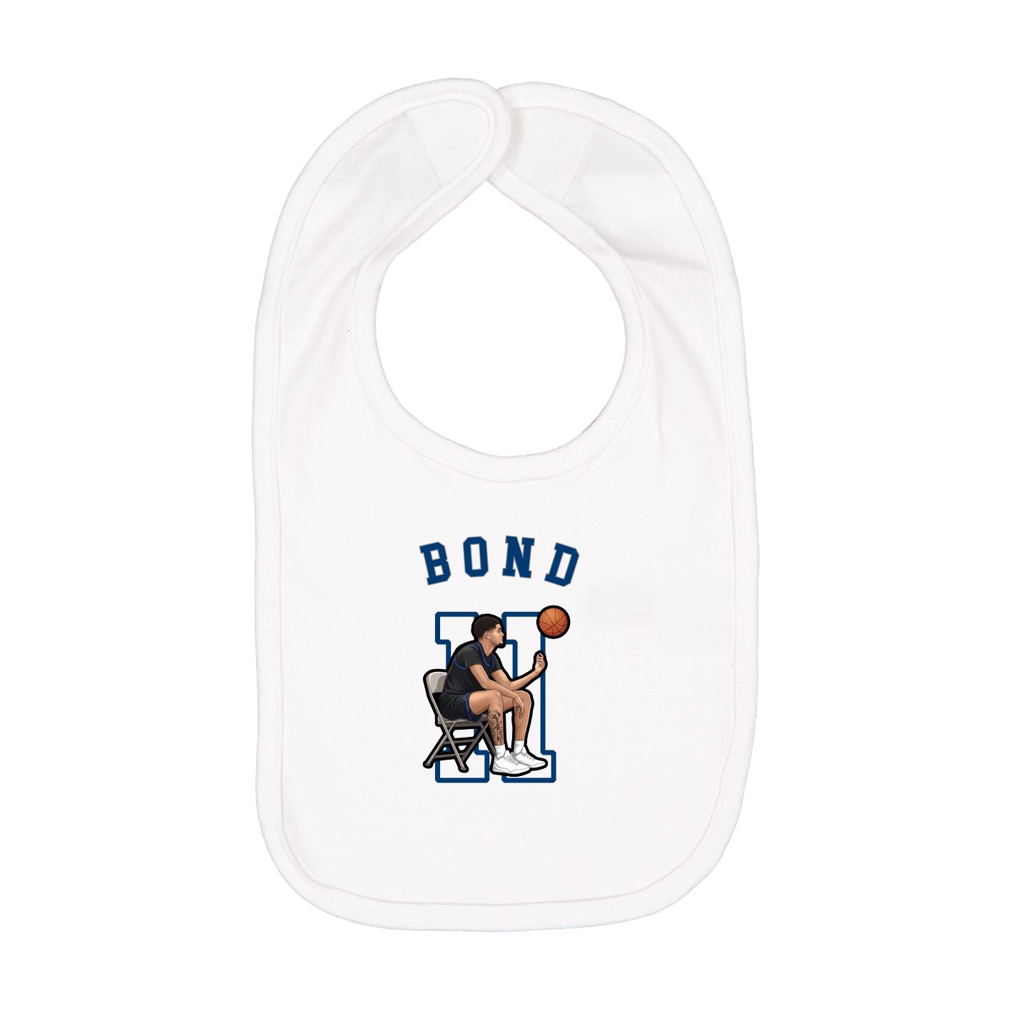 Infant Bib — Shirsey Arch in White