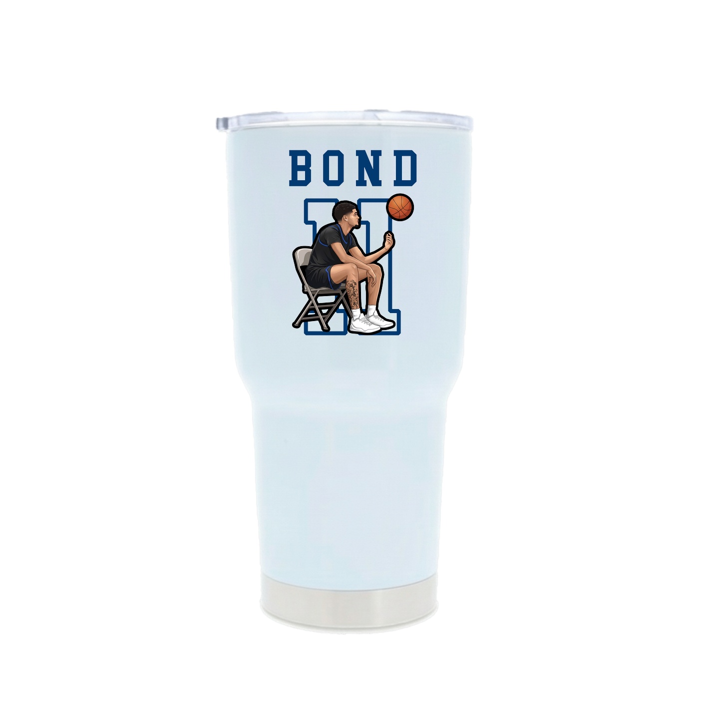 30oz Stainless Steel Tumbler — Shirsey in White