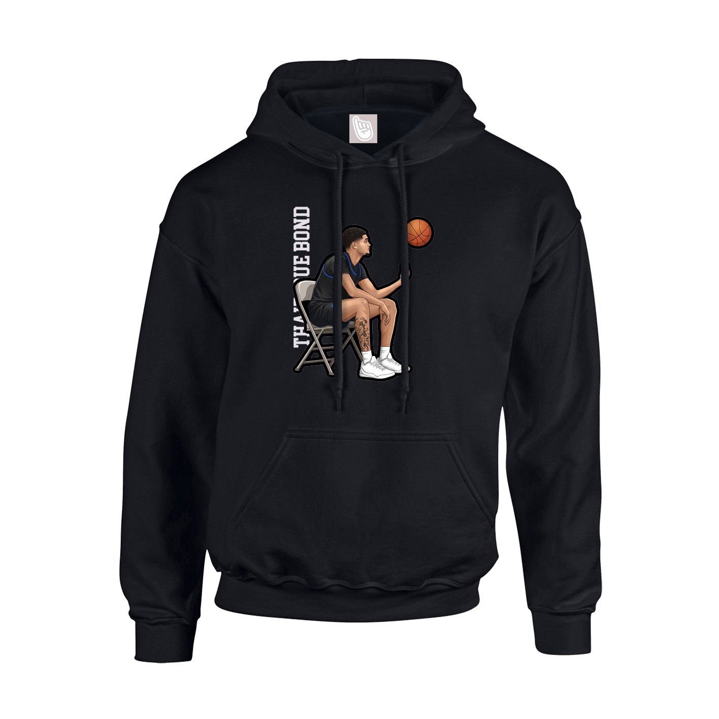Youth Hoodie — Name Vertical in Black