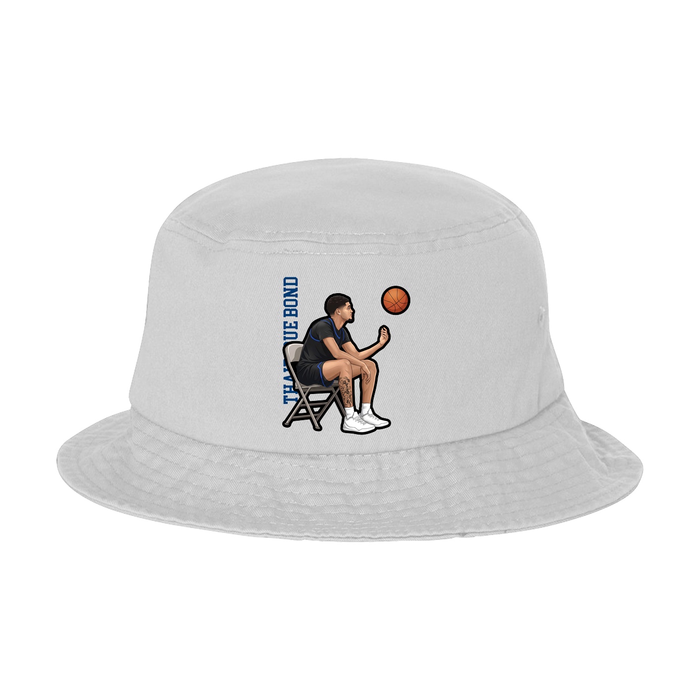 Bucket Cap — Name Vertical in White