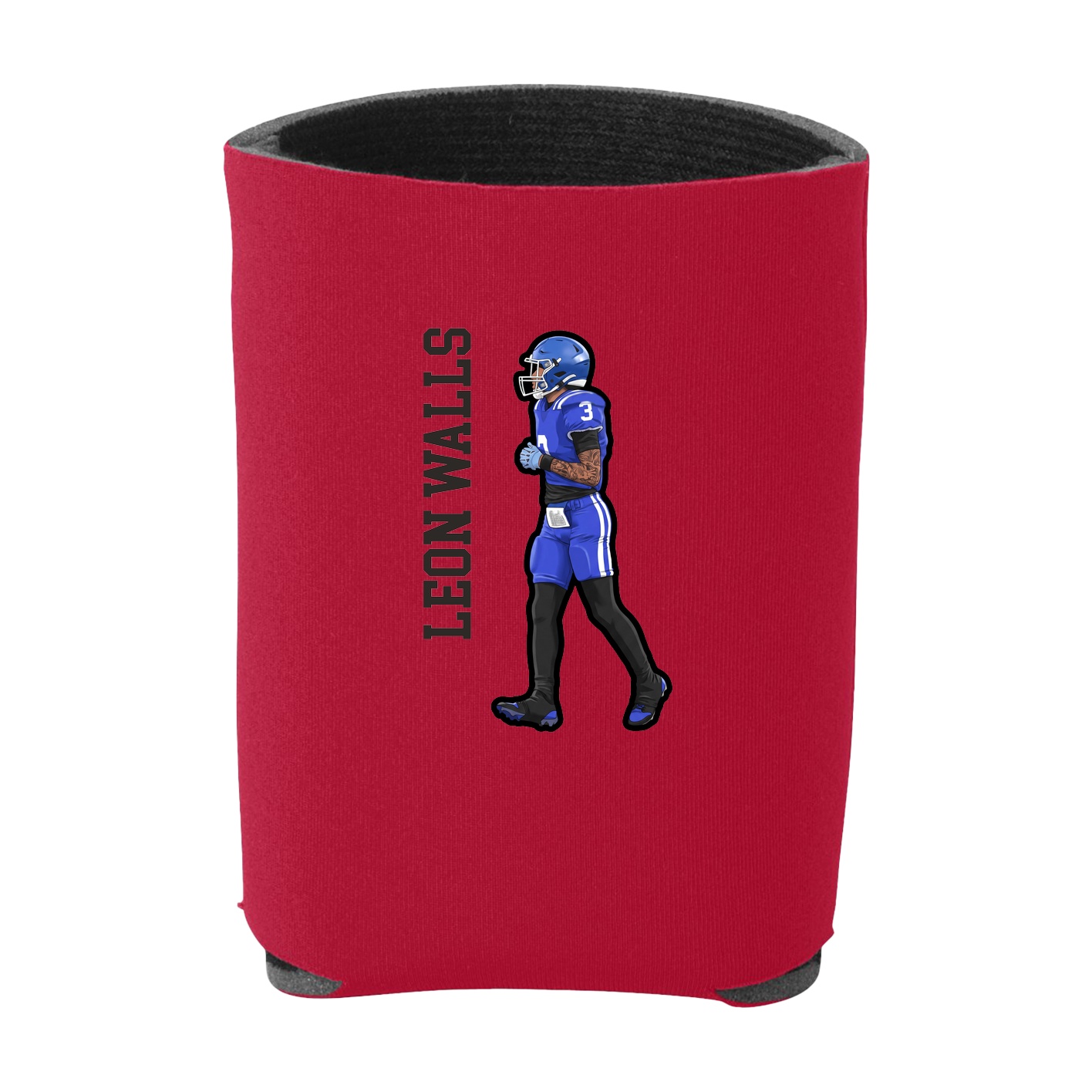 Can Holder — Name Vertical in Red